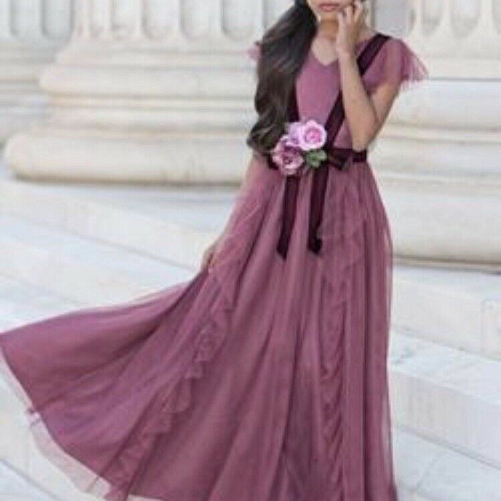 Joyfolie Belle Maxi Dress in Plum